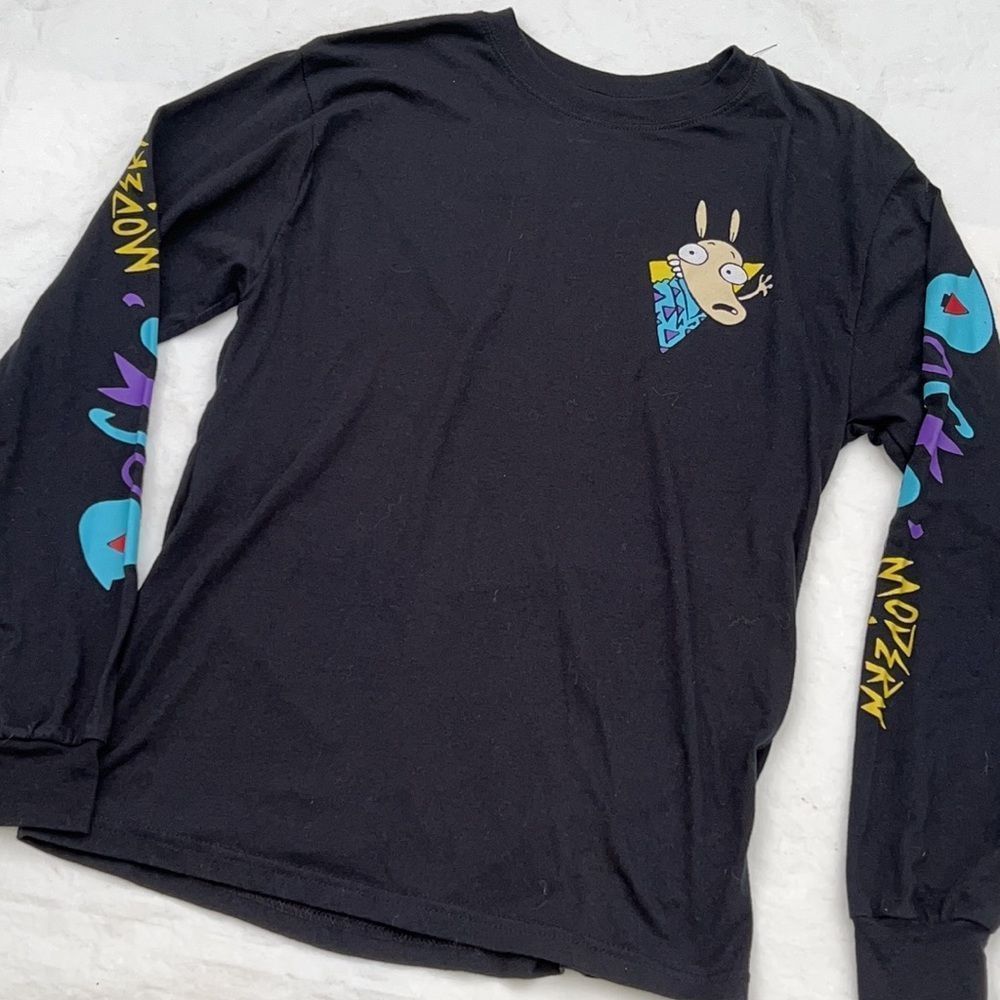 Nickelodeon Rocko’s modern life men’s long sleeve graphic T-shirt size Small
